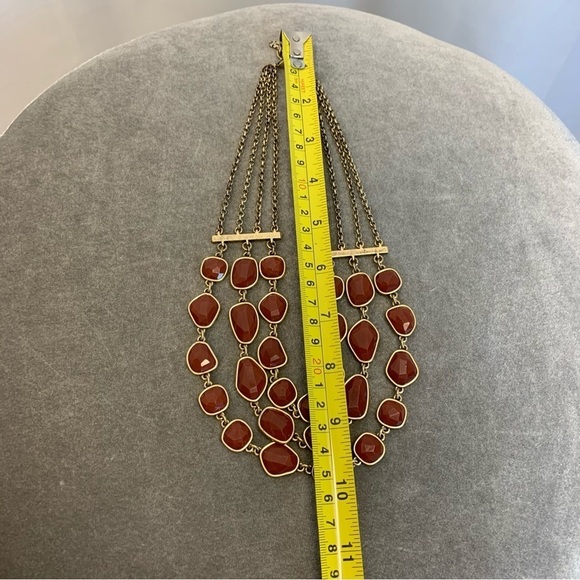 LUCKY brand red triple layered boho collar necklace - Picture 10 of 11